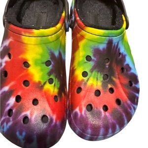 Colorful Tie-Dye Crocs